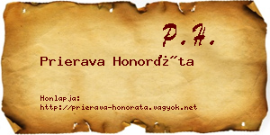 Prierava Honoráta névjegykártya